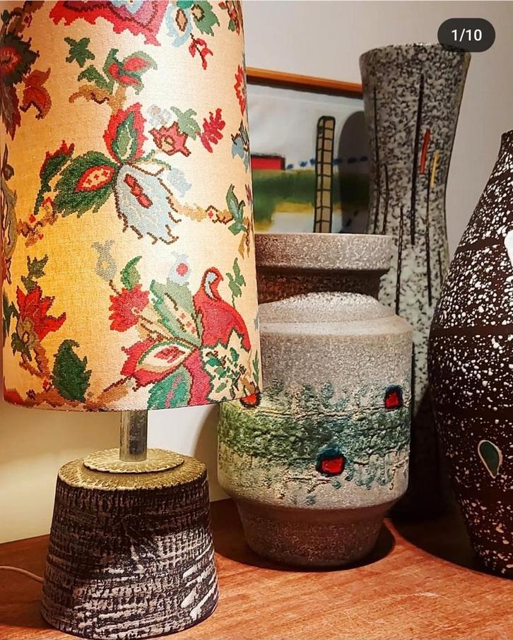 Vintage lamp in keramiek, Antiek en Kunst, Antiek | Verlichting, Ophalen