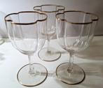 3 Moser of Lobmeyr gelobde kristallen wijnglazen  vintage, Antiek en Kunst, Verzenden