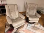 Elektrisch verstelbare leren loungestoel, Ophalen, Zo goed als nieuw, Leer