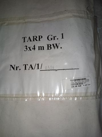 Toile de tente 4m x 3m (TARP) beschikbaar voor biedingen