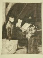 1888 Constant DE BRUYNE ets eauforte pointe sèche gravure, Ophalen of Verzenden