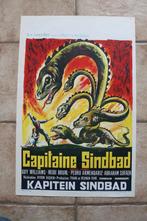 filmaffiche Captain Sindbad 1963 filmposter, Rechthoekig Staand, Ophalen of Verzenden, Zo goed als nieuw, A1 t/m A3
