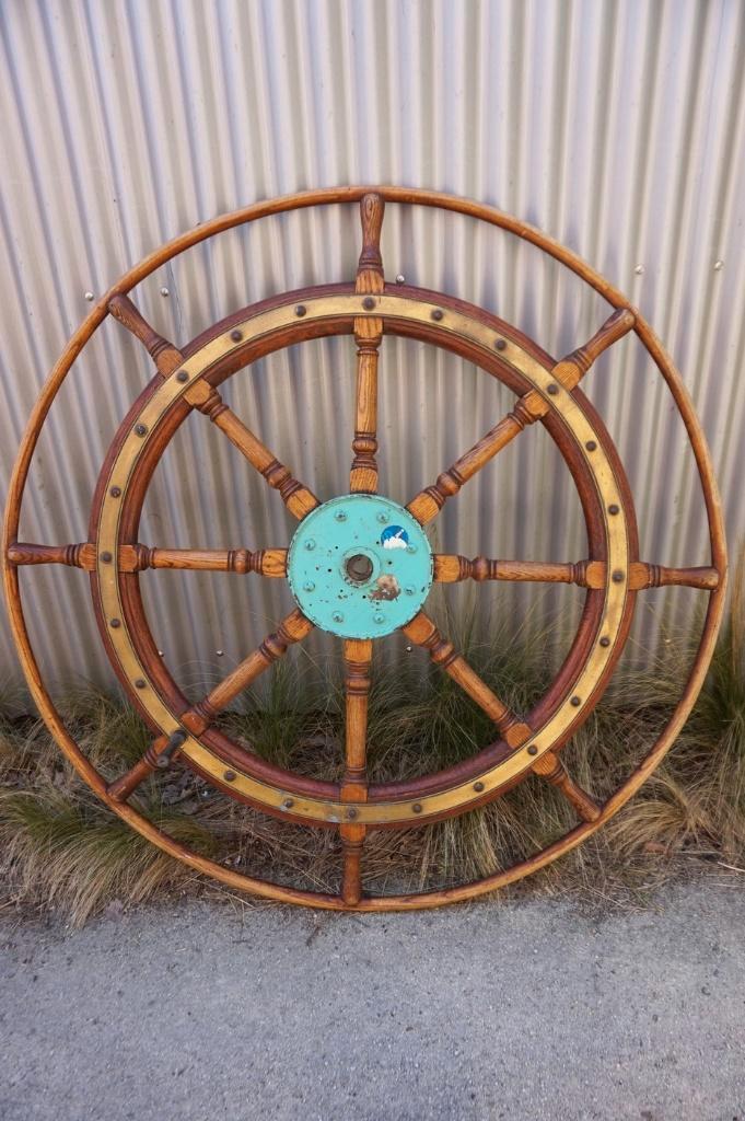 Groot vintage stuurwiel, Sports nautiques & Bateaux, Accessoires navigation, Utilisé, Autres types, Enlèvement
