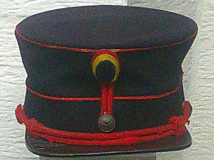 Képi pontus de troupe de la Garde Civique belge 19ème siècle, Verzamelen, Militaria | Algemeen, Landmacht, Helm of Baret, Ophalen of Verzenden