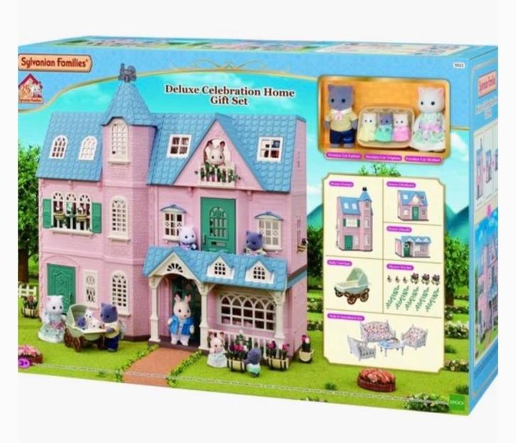 Sylvanian Familie Celebration home, Kinderen en Baby's, Speelgoed | Poppenhuizen, Zo goed als nieuw, Accessoires, Ophalen