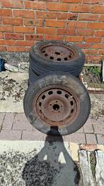 Stalen velg 5 x108 + zomerband, Auto-onderdelen, Banden en Velgen, Ophalen, Gebruikt, 15 inch, Banden en Velgen