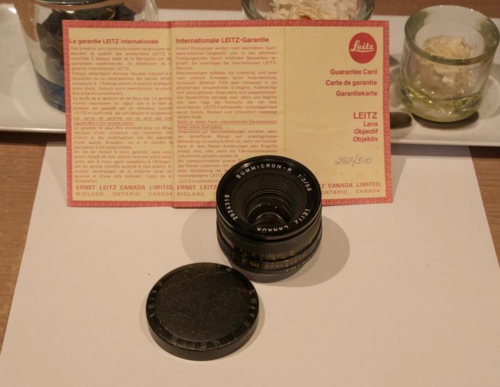 Leica, Leitz Canada, Summicron-R 1:2/50 50mm f2, TV, Hi-fi & Vidéo, Appareils photo analogiques, Comme neuf, Reflex miroir, Leica