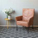 2x Montis Charly fauteuil Buffalo leder - cognac bruin, Niet ingevuld, Niet ingevuld, Nieuw, Leer