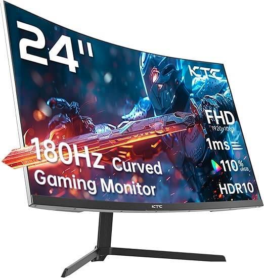 KTC 24 Inch Gebogen Gaming PC Monitor | GRATIS LEVERING, Computers en Software, Monitoren, Nieuw, 151 t/m 200 Hz, HDMI, Gaming