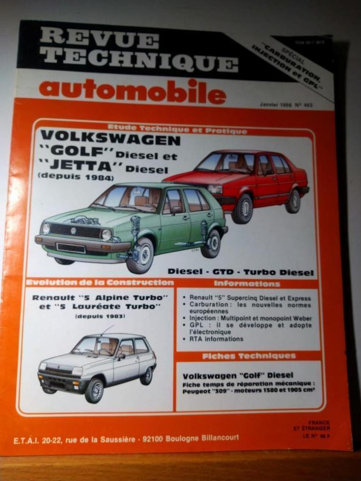 RTA - VW Golf - Jetta - Renault 5 Alpine Turbo - n463, Auto diversen, Handleidingen en Instructieboekjes, Verzenden