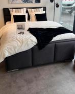 Lit box noir, Maison & Meubles, Chambre à coucher | Lits boxsprings, Enlèvement ou Envoi, Comme neuf, Noir
