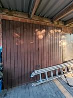 Houten garagepoort Hoogte 224cm x Breedte 244 cm, Ophalen of Verzenden, Zo goed als nieuw