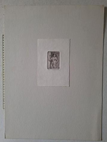 Kleine ets "Buikdanseres" uit 1974 onleesbaar gesigneerd  beschikbaar voor biedingen