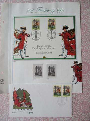 postzegel +kaart +   envolop ---1745 FONTENEOY  1995--- beschikbaar voor biedingen