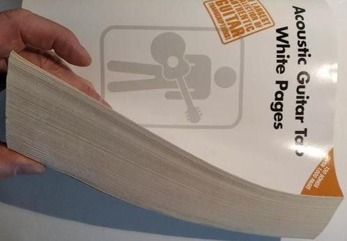 Livre de guitare Acoustic Guitar White Pages + 1000 pages, Musique & Instruments, Partitions, Comme neuf, Guitare, Chant, Enlèvement ou Envoi