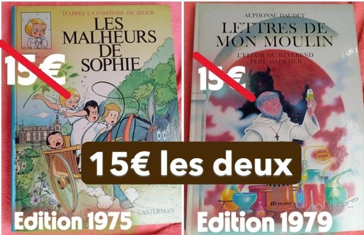 "les malheurs de Sophie" et "Lettres de mon moulin", Boeken, Kinderboeken | Kleuters, Gelezen, Sprookjes, 5 of 6 jaar, Jongen of Meisje