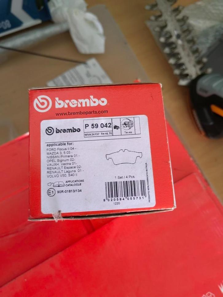 Nieuwe remblokken Brembo P 59 042, Auto-onderdelen, Remmen en Aandrijving, Citroën, Ford, Mazda, Nissan, Opel, Volvo, Nieuw, Ophalen