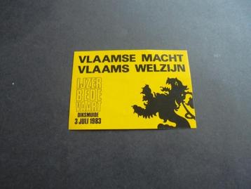 Autocollant : Pèlerinage de fer de Dixmude 1983, Envoi, Neuf, Société ou Association
