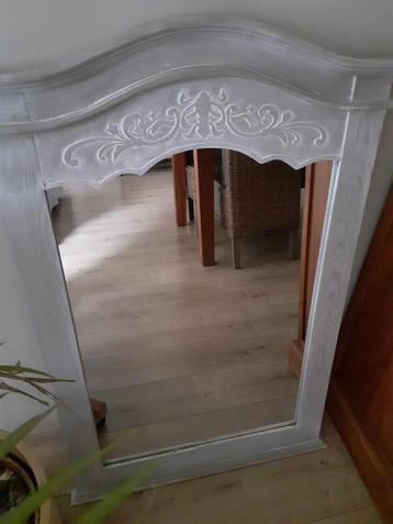 Landelijke spiegel, Huis en Inrichting, Woonaccessoires | Spiegels, Ophalen, 100 tot 150 cm, Zo goed als nieuw, Rechthoekig