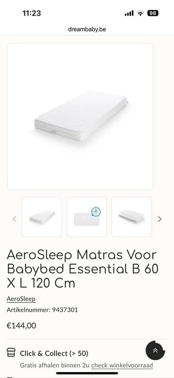 Babymatras Aerosleep 60x120 cm beschikbaar voor biedingen