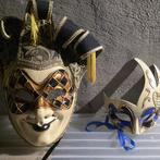 Twee Prachtige Originele Venetiaanse Maskers, Ophalen of Verzenden