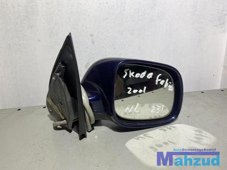 SKODA FABIA 1 Rechts blauw 9460 spiegel buitenspiegel, Auto-onderdelen, Spiegels, Skoda, Gebruikt