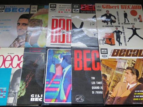 GILBERT BECAUD - LOT 10 x EP 7" VINYL - SUPER 45 RPM, Cd's en Dvd's, Vinyl | Pop, Gebruikt, 1960 tot 1980, Overige formaten, Ophalen of Verzenden