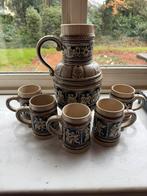 Vintage keramische Marzi & Remy bierkan en mokken, Antiek en Kunst, Antiek | Servies compleet, Ophalen