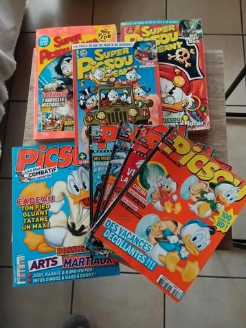 Lot de 5 magazines Picsou et 3 super Picsou géant. 