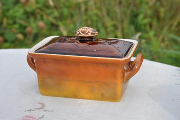 terrine a paté en faience para feu, Enlèvement ou Envoi, Utilisé, Céramique, Récipient(s)