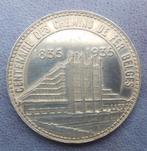 1935 50 francs Centenaires chemins fer Expo 1935, Ophalen of Verzenden, Zilver, Losse munt