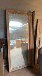 Massief eiken kader spiegel 217x 100h, Antiek en Kunst, Ophalen