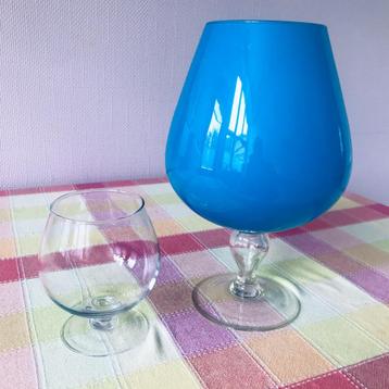 verre ou vase cognac opaline 