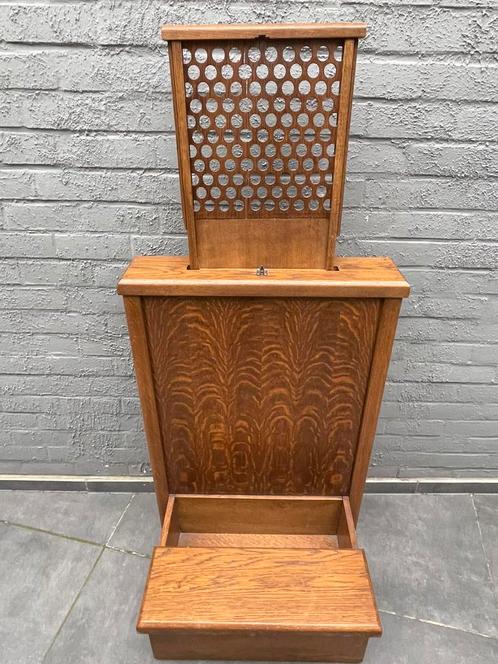 Antieke eiken reisbiechtstoel, Antiek en Kunst, Antiek | Religieuze voorwerpen, Ophalen
