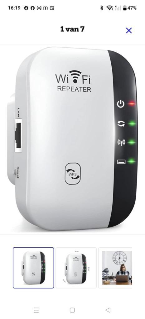 Wifi Versterker Stopcontact - Router Draadloos - Repeater, Computers en Software, WiFi-versterkers, Zo goed als nieuw, Ophalen of Verzenden