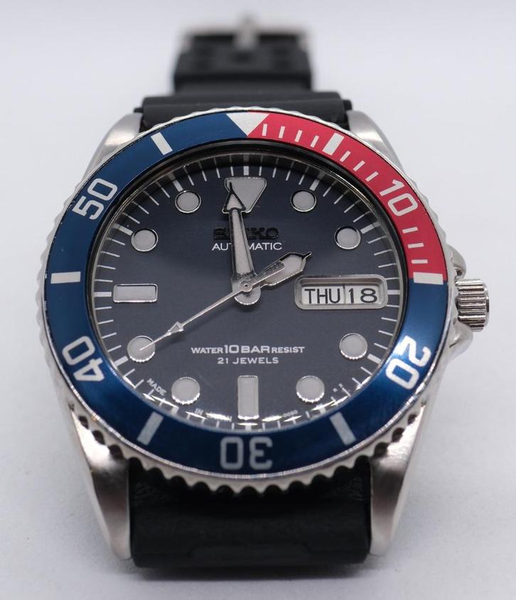 Seiko SKX025J "mini" SUB-Style + rubber strap, Handtassen en Accessoires, Overige Accessoires, Zo goed als nieuw, Ophalen of Verzenden