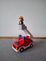 Playmobil 1.2.3 Brandweerwagen met ladder, Kinderen en Baby's, Ophalen, Zo goed als nieuw, Complete set