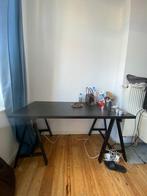 Zwarte Lange bureau tafel; licht en efficient te vervoeren, Huis en Inrichting, Bureaus, Ophalen, In hoogte verstelbaar, Zo goed als nieuw