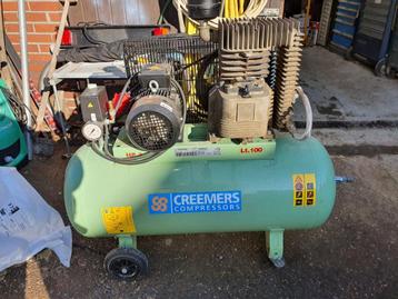 Compresseur CREEMERS MOBILE 100L 11 bar 220&380v 3hp all go, 400 à 800 litres/min, Comme neuf, Enlèvement, 10 bars ou plus