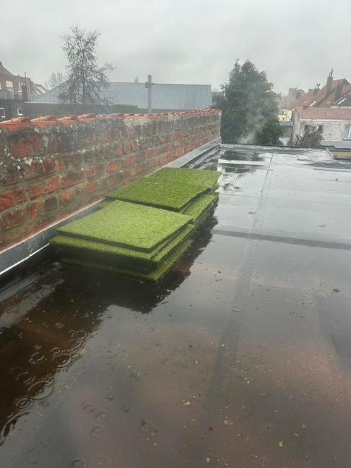 Rubberen tegel met kunsgras, Tuin en Terras, Gras en Kunstgras, Nieuw, Ophalen