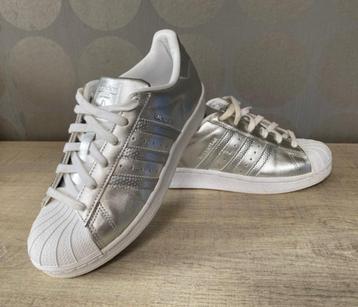 NIEUW! ADIDAS ORIGINALS Superstar fringe W sneakers zilver m