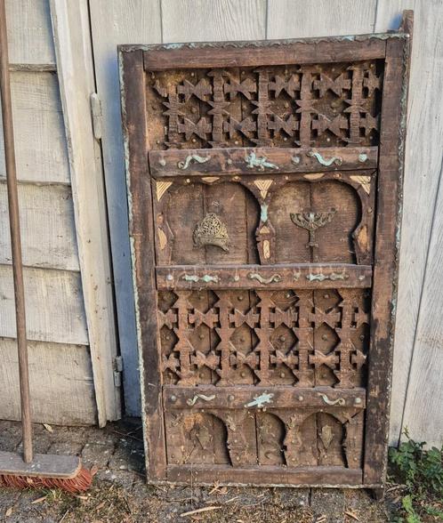 Antiek handgesneden houten paneel / luik - decoratief, Antiek en Kunst, Kunst | Beelden en Houtsnijwerken, Ophalen