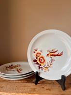 Set van 4 dessertbordjes Bareuther vogeltjes retro, Ophalen of Verzenden