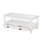 Belle table basse à vendre avec verre, Maison & Meubles, Neuf, 100 à 150 cm, Moins de 50 cm, Landelijk