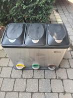 Poubelle de tri inox 3 compartiments – Homra, Maison & Meubles, Inox, À pédale, Moins de 50 cm, 40 litres ou plus