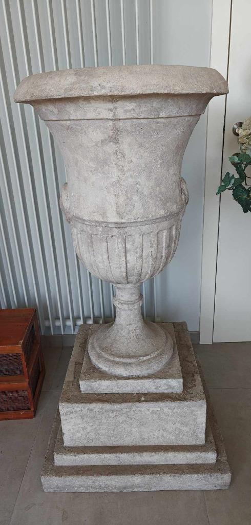 Grand vase de jardin en polyester pour fleurs séchées, Jardin & Terrasse, Vases de jardin, Comme neuf, Enlèvement