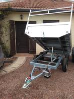 Remorque alu basculante + grillage 3m/1m52 doubles essieux, Ophalen, Nieuw