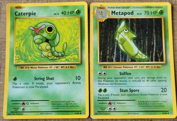 Caterpie (3/108) + Metapod (4/108) beschikbaar voor biedingen