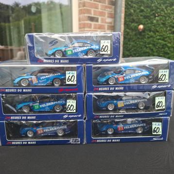 7  x 1/43 Spark Porsche 997 "Felbermayr"    24h Le Mans  beschikbaar voor biedingen
