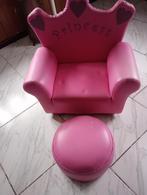 Roze princess zetel met poef ( kind ), Kinderen en Baby's, Kinderstoelen, Ophalen, Gebruikt
